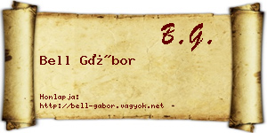 Bell Gábor névjegykártya
